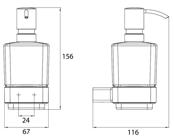 emco loft Desinfektionsspender zur Wandmontage, chrom/satiniert