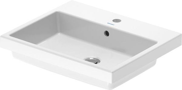 Duravit Vero Air Einbauwaschtisch rechteckig 55x45,5cm, mit 1 Hahnloch, mit Überlauf, weiß 0383550000