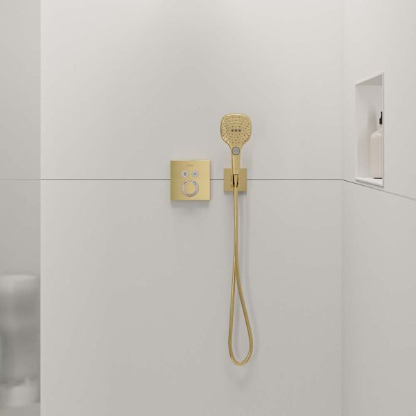 hansgrohe Raindance Select E Handbrause 120 3jet PowderRain, EcoSmart, polished gold optic