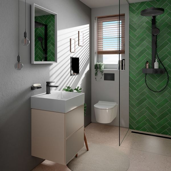 Hansgrohe EluPura S Wand-WC EcoSmart spülrandlos, HygieneEffect, AquaFall Flush, weiß