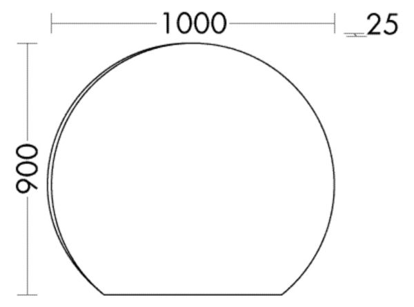 Burgbad Uomo LED-Spiegel 100cm mit Spiegelheizung