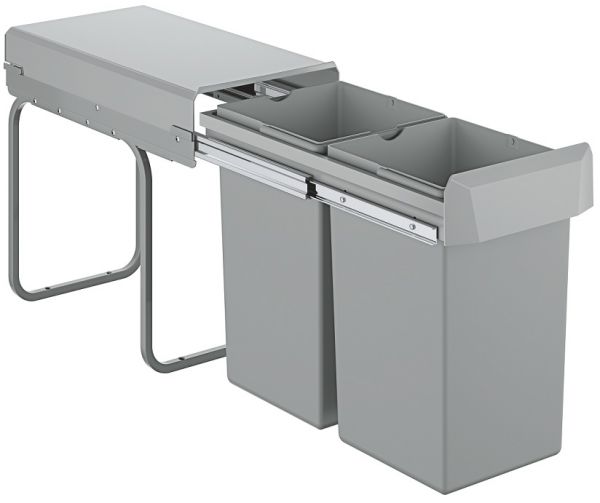 Grohe Blue Mülltrennsystem für Küchenschrank ab 30cm, 2x15Liter, grau