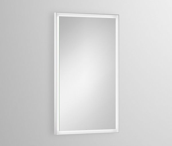 Alape Spiegel 60x100cm, 4-seitiges indirektes LED-Licht, mattweiß pulverbeschichtet SP.FR600.S1