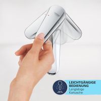 Vorschau: Grohe QuickFix Swift Wasserhahn mit Push-Open Ablaufgarnitur, S-Size, chrom
