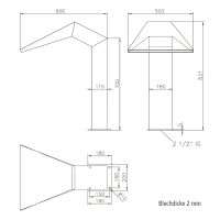 Vorschau: Ideal Arizona, Modell 52 Schwalldusche, edelstahl