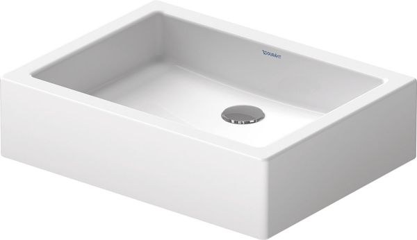 Duravit Vero Aufsatzbecken 50x38cm rechteckig, ohne Überlauf, ohne Hahnloch, weiß 0455500000