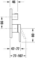 Vorschau: Duravit C.1 Duscharmatur Unterputz mit Umstellventil, chrom