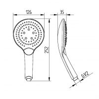 Vorschau: Avenarius Shower Handbrause 3 Strahlarten, chrom