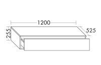 Vorschau: Burgbad Cube Sideboard mit 1 Auszug, 120cm