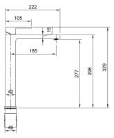 Vorschau: Villeroy&Boch Architectura Einhebelmischer erhöht für Waschschüsseln, chrom TVW10300500061