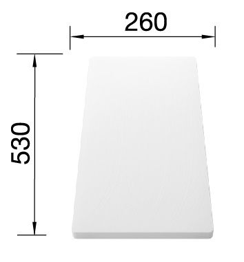 Blanco Schneidbrett aus Kunststoff, 530 x 260 mm, weiß