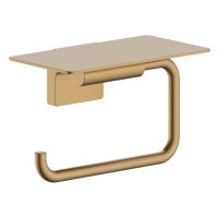 hansgrohe AddStoris S Papierrollenhalter mit Ablage, brushed bronze 41789140