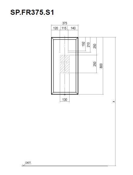 Alape Spiegel 37,5x80cm, 4-seitiges indirektes LED-Licht, mattweiß pulverbeschichtet SP.FR375.S1