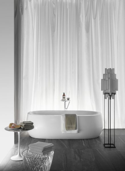 Laufen IL BAGNO ALESSI ONE Badewanne, freistehend, 183x87cm, weiß H2459720000001_2