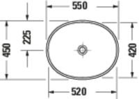 Vorschau: Duravit Balcoon Aufsatzbecken 55x45cm, weiß