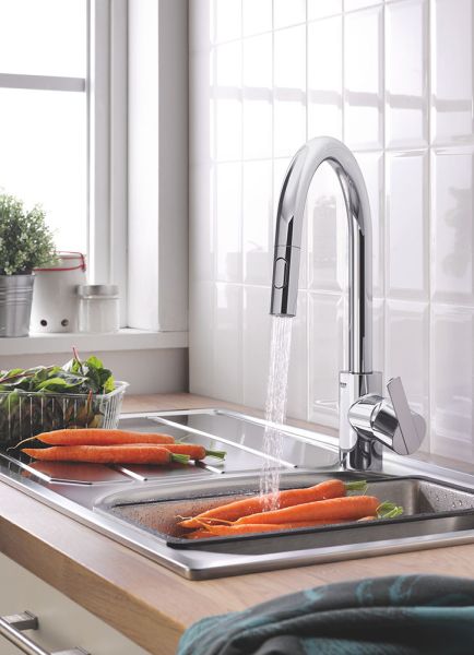 Grohe Feel Einhand-Spültischbatterie mit herausziehbarer Dual-Spülbrause