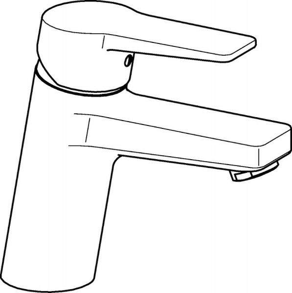 Hansa Hansatwist Waschtisch-Einhand-Einlochbatterie, Vollhebel, 121mm, chrom