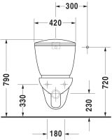 Vorschau: Duravit Duraplus Wand-WC für aufgesetzten Spülkasten 65x36,5cm, rund, weiß