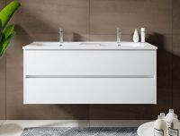 Vorschau: RIHO Porto Wave Doppelwaschtisch mit Unterschrank 120cm & LED-Spiegel