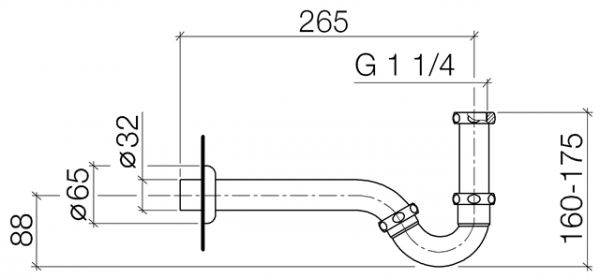 Dornbracht Bidet-Röhrengeruchverschluss 1 1/4"