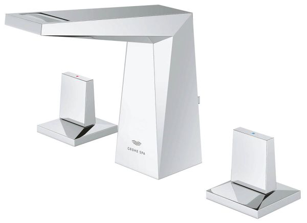 Grohe Allure Brilliant 3-Loch-Waschtischbatterie mit Ablaufgarnitur