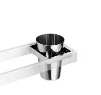 lineabeta SKUARA Becher verwendbar mit Halter Minimum 80mm, edelstahl poliert