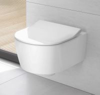 Villeroy&Boch Avento Wand-Tiefspül-WC, spülrandlos DirectFlush, inkl. WC-Sitz SlimSeat, Combi-Pack 5656RS01