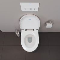 Vorschau: Duravit Duravit No.1 Wand-WC 54x36,5cm oval, HygieneGlaze, rimless, weiß 2562092000