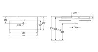 Vorschau: Villeroy&Boch Memento 2.0 Aufsatzwaschtisch 100x47cm, geschliffen, ohne Hahnloch, Technische Beschreibung