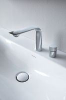 Vorschau: Duravit D.1 2-Loch Waschtisch M mit Drehgriff, chrom D11120009010