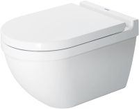 Vorschau: Duravit Starck 3 Wand-WC 54x36cm, oval, WonderGliss, weiß 22250900001 1