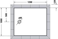 Vorschau: Duravit Tempano Duschwanne rechteckig 100x120cm, Sanitäracryl, weiß