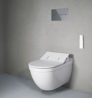 Vorschau: Duravit Starck 3 Wand-WC für Dusch-WC-Sitz SensoWash® 62x36,5cm, oval, WonderGliss, weiß 22265900001 3