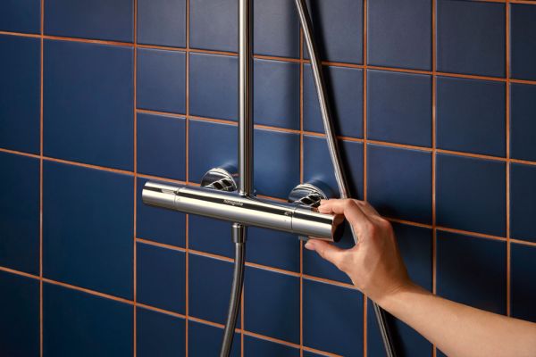 hansgrohe Activera S Duschsystem 240 1jet mit EcoSmart & Ecostat Fine Varia, chrom