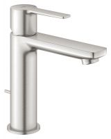 Vorschau: Grohe Lineare Badarmatur S-Size, Zugstangen-Ablaufgarnitur, wassersparend, supersteel