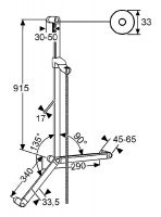 Vorschau: Kludi Sirena Care Barrierefreie Brausestange mit 2 integrierten Haltegriff, 900mm, chrom 1