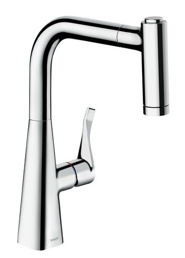 Hansgrohe Metris M71 Einhebel-Küchenmischer 220 mit Ausziehbrause, chrom