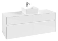 Vorschau: Villeroy&Boch Collaro Waschtischunterschrank passend zu Aufsatzwaschtisch, 140cm weiß C04500DH
