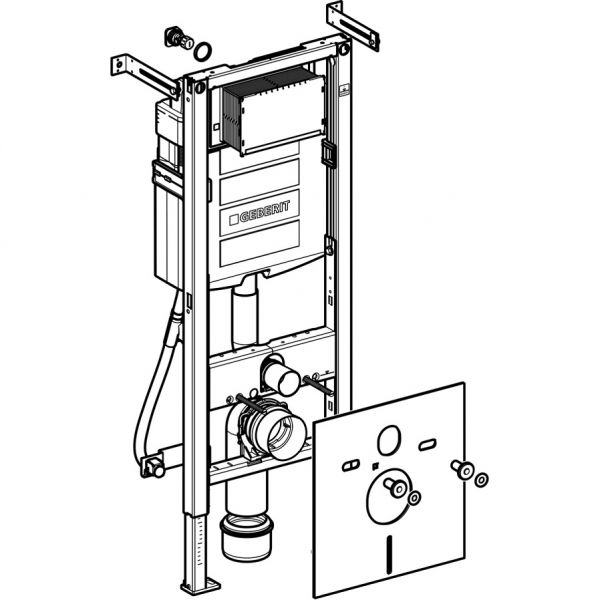 Geberit Duofix Element für Wand-WC, 112cm, mit Sigma UP-Spülkasten 112cm, barrierefrei