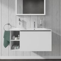 Duravit L-Cube Waschtischunterschrank wandhängend 82x48cm mit 1 Schublade für ME by Starck 234683 weiß matt LC619201818