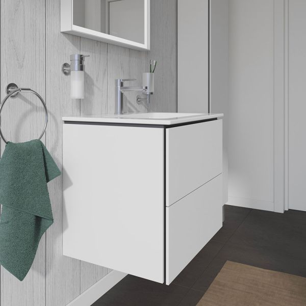 Duravit L-Cube Waschtischunterschrank wandhängend 62x48cm mit 2 Schubladen für ME by Starck 233663