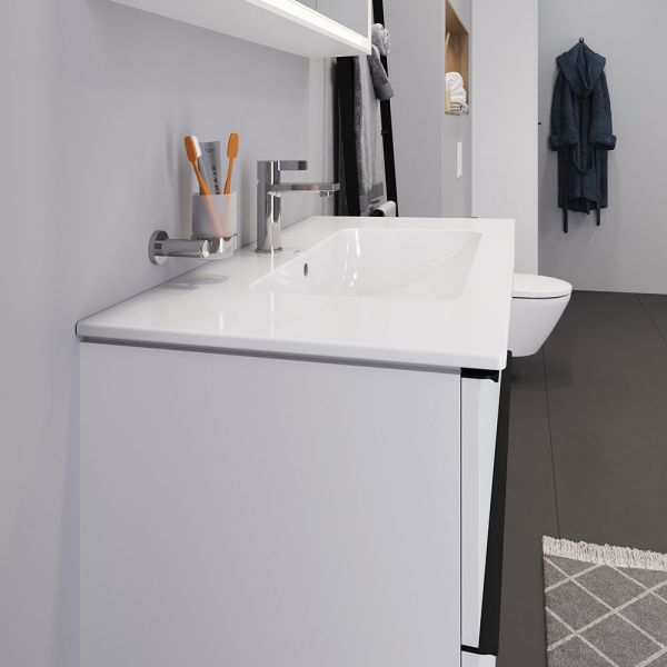 Duravit ME by Starck Waschtisch 103x49cm, mit Hahnloch, mit Überlauf, WonderGliss, weiß 23361000001