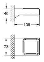 Vorschau: Grohe Selection Cube Halter, für Glas/Seifenschale/Seifenspender, chrom