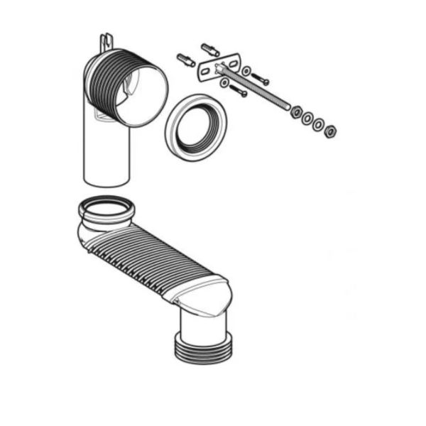 Villeroy&Boch Vario-Abflussbogen für Abgang senkrecht 115-160mm