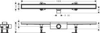 Vorschau: Hansgrohe RainDrain Compact Duschrinne 100cm, befliesbar, Standardinstallation, edelstahl gebürstet 56183000 1