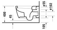 Vorschau: Duravit ME by Starck Wand-WC, HygieneGlaze, mit Spülrand, weiß