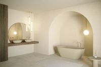 Vorschau: RIHO Solid Surface Bilbao Badewanne 170x80cm, freistehend, pebble grey B118001106