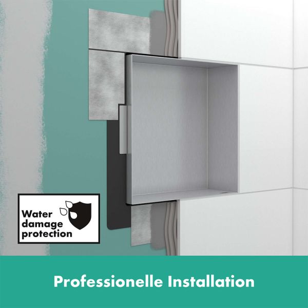 Hansgrohe XtraStoris Minimalistic Wandnische rahmenlos 300/150/140, schwarz matt