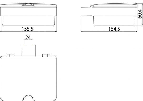 emco loft Feuchtpapierbox mit Kunststoffbox, schwarz
