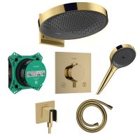 hansgrohe Ecostat Comfort E / Rainfinity Duschsystem Unterputz, polished gold optic